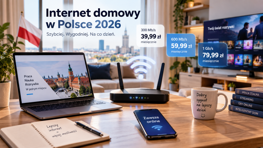 Ile kosztuje internet domowy w Polsce 2026? Ceny,dopłaty i najczęstsze pułapki