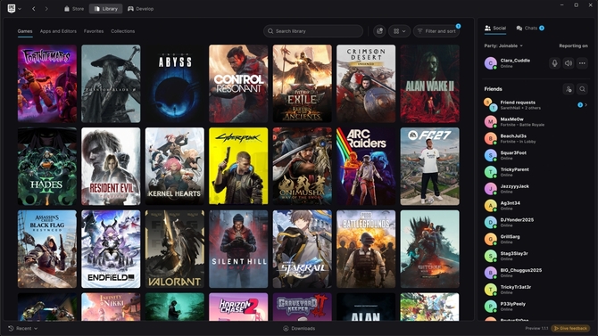 Nowy Epic Games Launcher powstał z pomocą AI. Co się zmieniło?