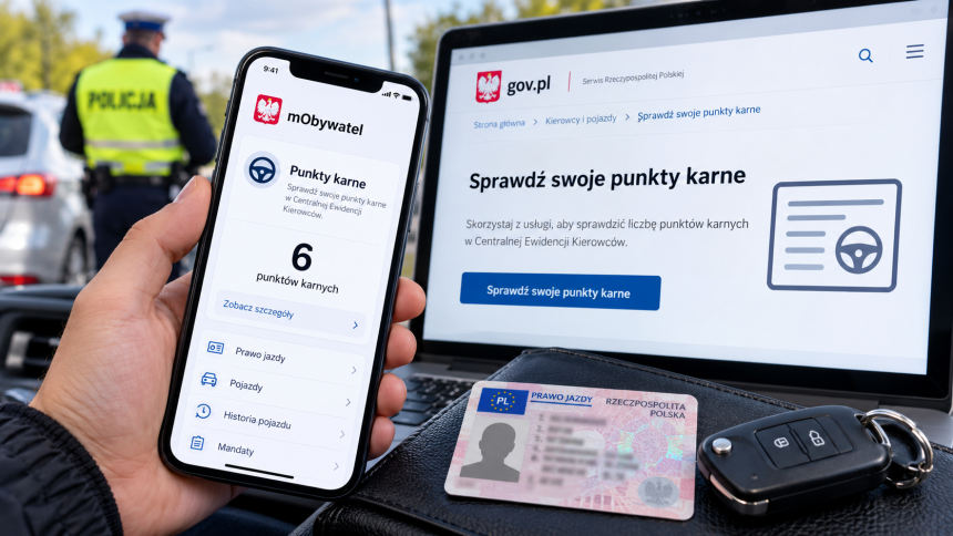Jak sprawdzić punkty karne w 2026 roku? Online, aplikacja i najczęstsze problemy