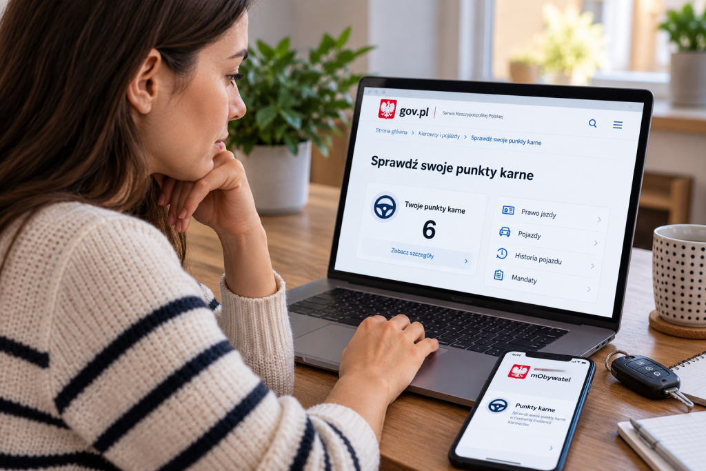 Jak sprawdzić punkty karne w 2026 roku? Online, aplikacja i najczęstsze problemy