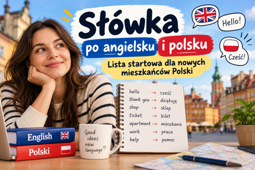 Słówka po angielsku i polsku: lista startowa dla nowych mieszkańców Polski