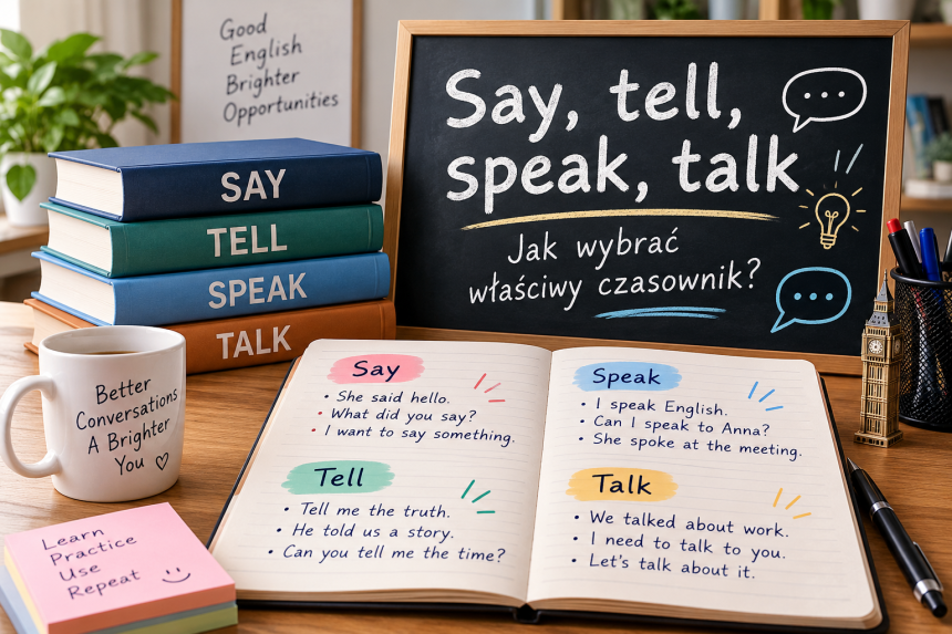 Say, tell, speak, talk: jak wybrać właściwy czasownik
