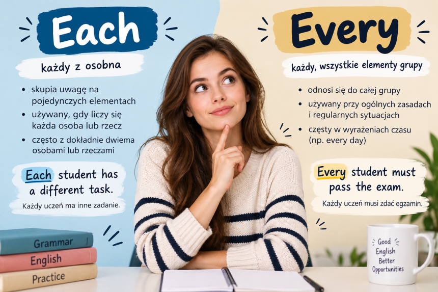 Each czy every: różnica, której Polacy często nie czują