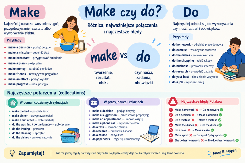 Make czy do: najczęstsze połączenia i błędy