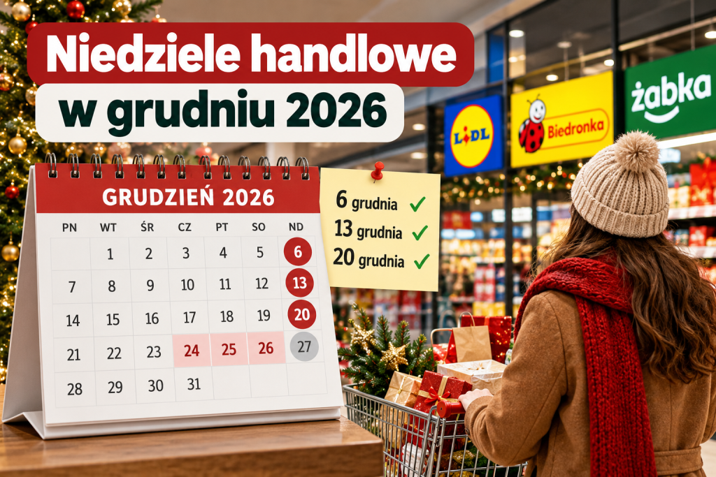Niedziele handlowe w grudniu 2026: kiedy sklepy są otwarte?